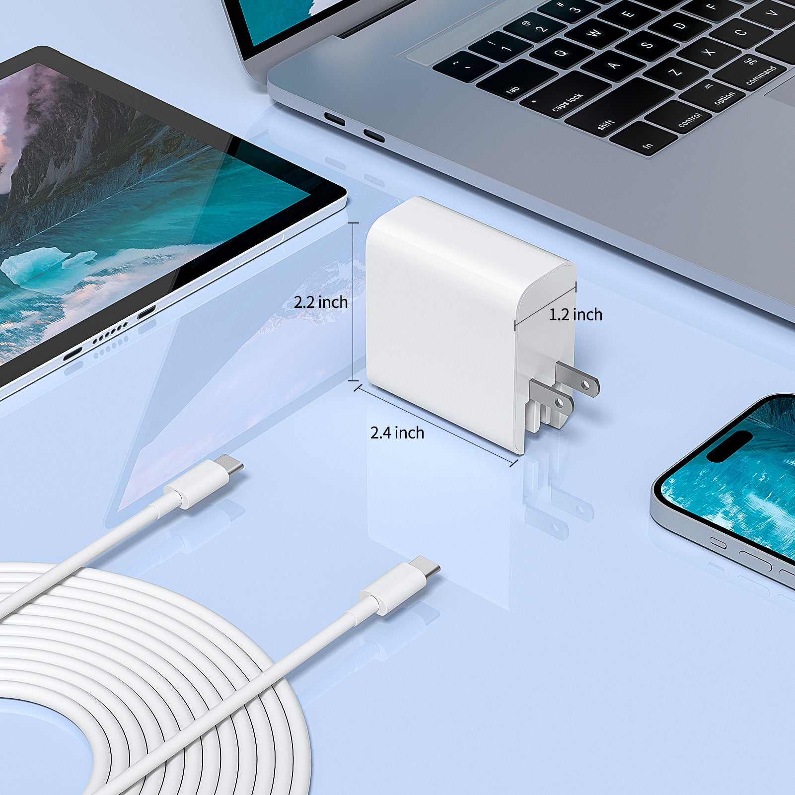45W USB C Super Fast Charger, Ablegrid Type C Wall Charger Block with 6FT Android Phone Charger Cable for Galaxy S23 Ultra/S23/S23+/S22+/S22 Ultra/S22+/Note 20/S20/S21, Galaxy Tab S7+/S8+