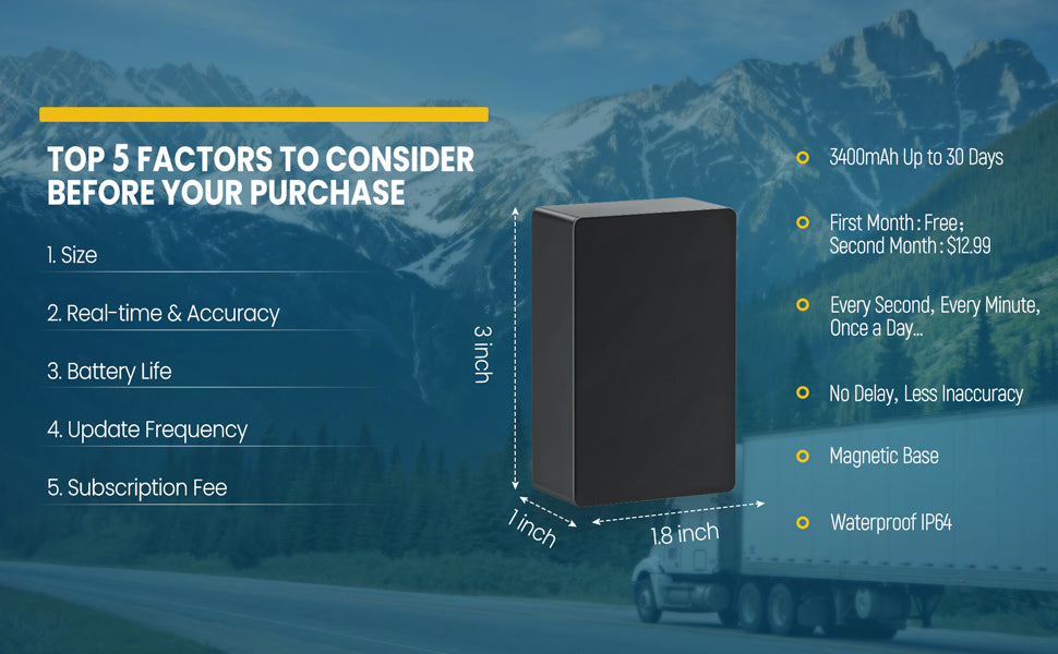 ABLEGRID GT-100V GPS Tracker for Vehicles 4G Real-time Tracking Device with 1 Month Data Plan【 Prepaid Subscription Version】