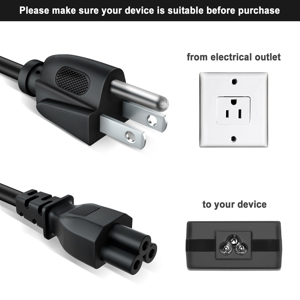 AbleGrid 6ft UL AC Power Cable Cord Charger Plug Compatible with LineTek LS-15 Lead Mains
