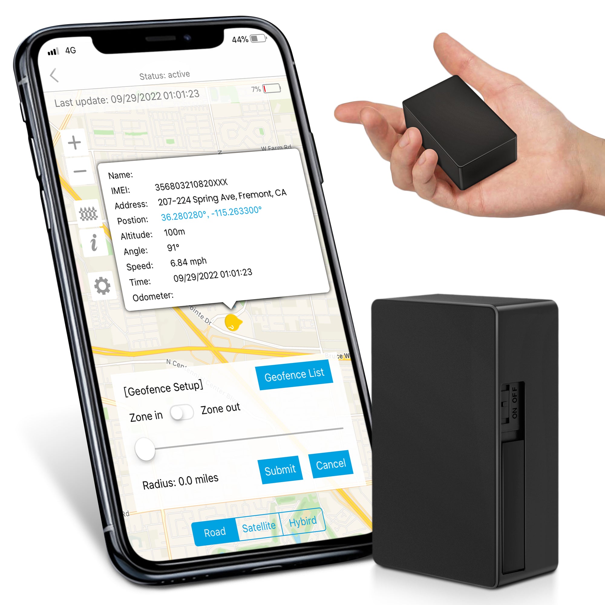 Ablegrid® 4G LTE Mini GPS Tracker Real-Time GPS Tracking Device Magnetic GPS Locator Car Pet