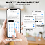 Hearing Aids for Seniors Rechargeable, ABLEGRID OTC Hearing Aids, 16-Channels Nano Hearing Aids with Smart App Adjustable Frequency, Noise Cancellation, 3 Modes, Volume Control, White