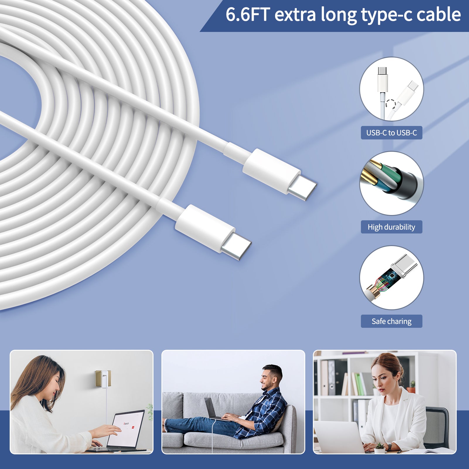 45W USB C Super Fast Charger, Ablegrid Type C Wall Charger Block with 6FT Android Phone Charger Cable for Galaxy S23 Ultra/S23/S23+/S22+/S22 Ultra/S22+/Note 20/S20/S21, Galaxy Tab S7+/S8+