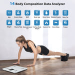 ABLEGRID Digital Smart Scale for Body Weight, Accurate Bathroom Scale with Large Display, Body Composition Scale with BMI Body Fat Muscle Mass, Weight Machine for People with Fitness App, 400lb