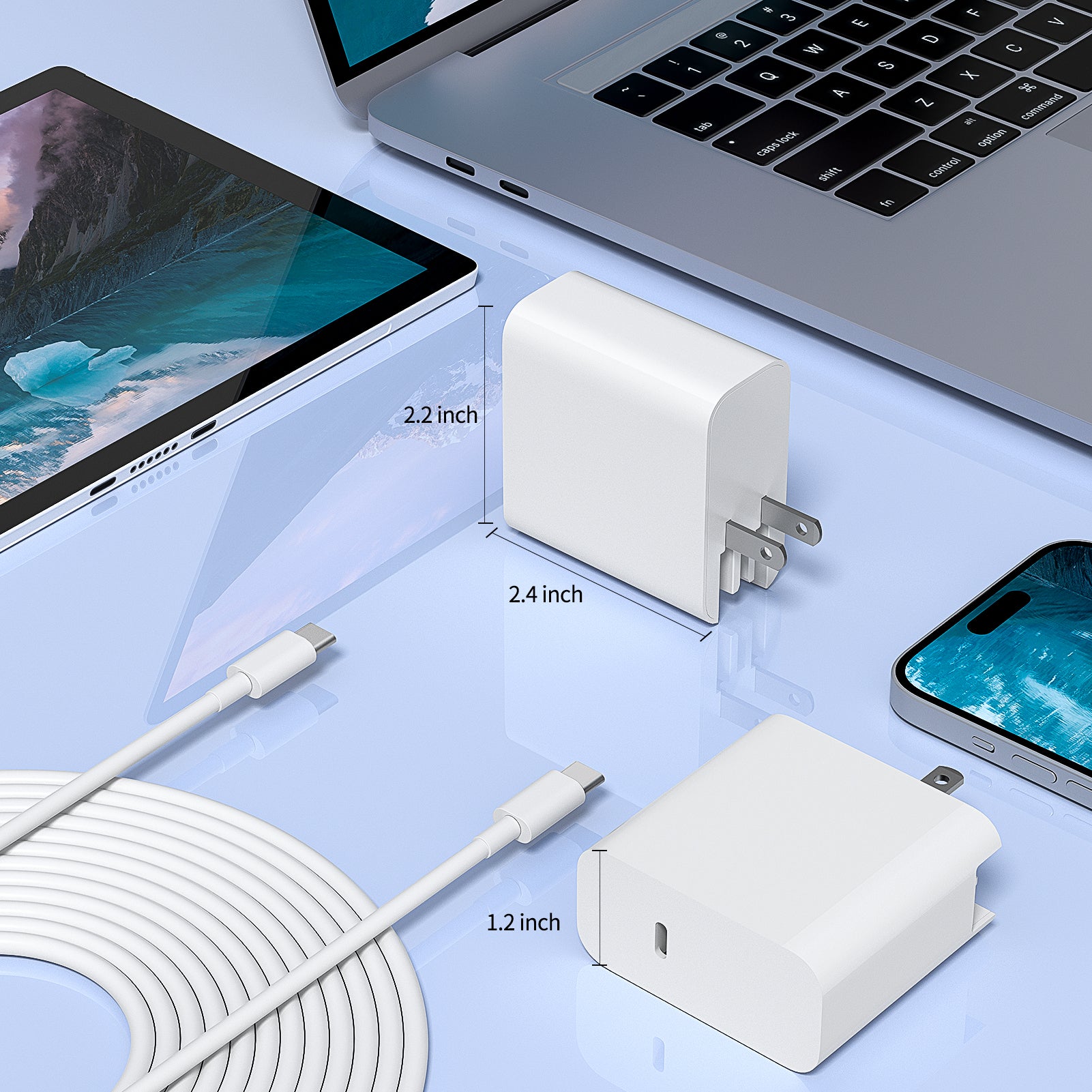 45W USB C Super Fast Charger，Ablegrid Type C Wall Charger Block with 6FT Android Phone Charger Cable for Galaxy S23 Ultra/S23/S23+/S22+/S22 Ultra/S22+/Note 20/S20/S21, Galaxy Tab S7+/S8+ 2pack