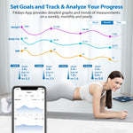 Báscula digital inteligente ABLEGRID para baño, con pantalla grande, analizador preciso de composición muscular e IMC, con aplicación de fitness, 181 kg