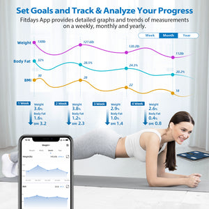 Báscula digital inteligente ABLEGRID para baño, con pantalla grande, analizador preciso de composición muscular e IMC, con aplicación de fitness, 181 kg