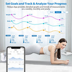 ABLEGRID Digital Smart Scale for Body Weight, Accurate Bathroom Scale with Large Display, Body Composition Scale with BMI Body Fat Muscle Mass, Weight Machine for People with Fitness App, 400lb