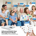 ABLEGRID Digital Smart Scale for Body Weight, Accurate Bathroom Scale with Large Display, Body Composition Scale with BMI Body Fat Muscle Mass, Weight Machine for People with Fitness App, 400lb