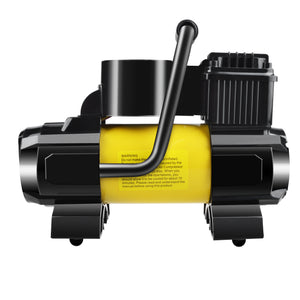 Compresor de aire portátil Ablegrid de 12 V CC y 150 PSI para neumáticos de coche, bomba de inflado con apagado automático y pantalla digital LED, con bolsa de transporte para ataduras de coche, pelotas, colchones inflables, globos y más.