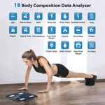 ABLEGRID Smart Digital Bathroom Body Fat Scale for Body Weight, Body Weight Scale with Large Display, Accurate BMI Muscle Mass Composition Analyzer, Weighing Machine for People with Fitness App, 400lb