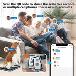 ABLEGRID Smart Digital Bathroom Body Fat Scale for Body Weight, Body Weight Scale with Large Display, Accurate BMI Muscle Mass Composition Analyzer, Weighing Machine for People with Fitness App, 400lb