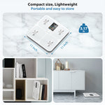 ABLEGRID Digital Smart Scale for Body Weight, Accurate Bathroom Scale with Large Display, Body Composition Scale with BMI Body Fat Muscle Mass, Weight Machine for People with Fitness App, 400lb