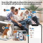 ABLEGRID Digital Smart Scale for Body Weight, Accurate Bathroom Scale with Large Display, Body Composition Scale with BMI Body Fat Muscle Mass, Weight Machine for People with Fitness App, 400lb