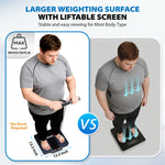ABLEGRID Scale for Body Weight and Fat, 8-Electrode Smart Body Fat Scale, Large Display Digital Bathroom Scale, 26 Body Composition Metrics BMI with Fitness App, 400lb