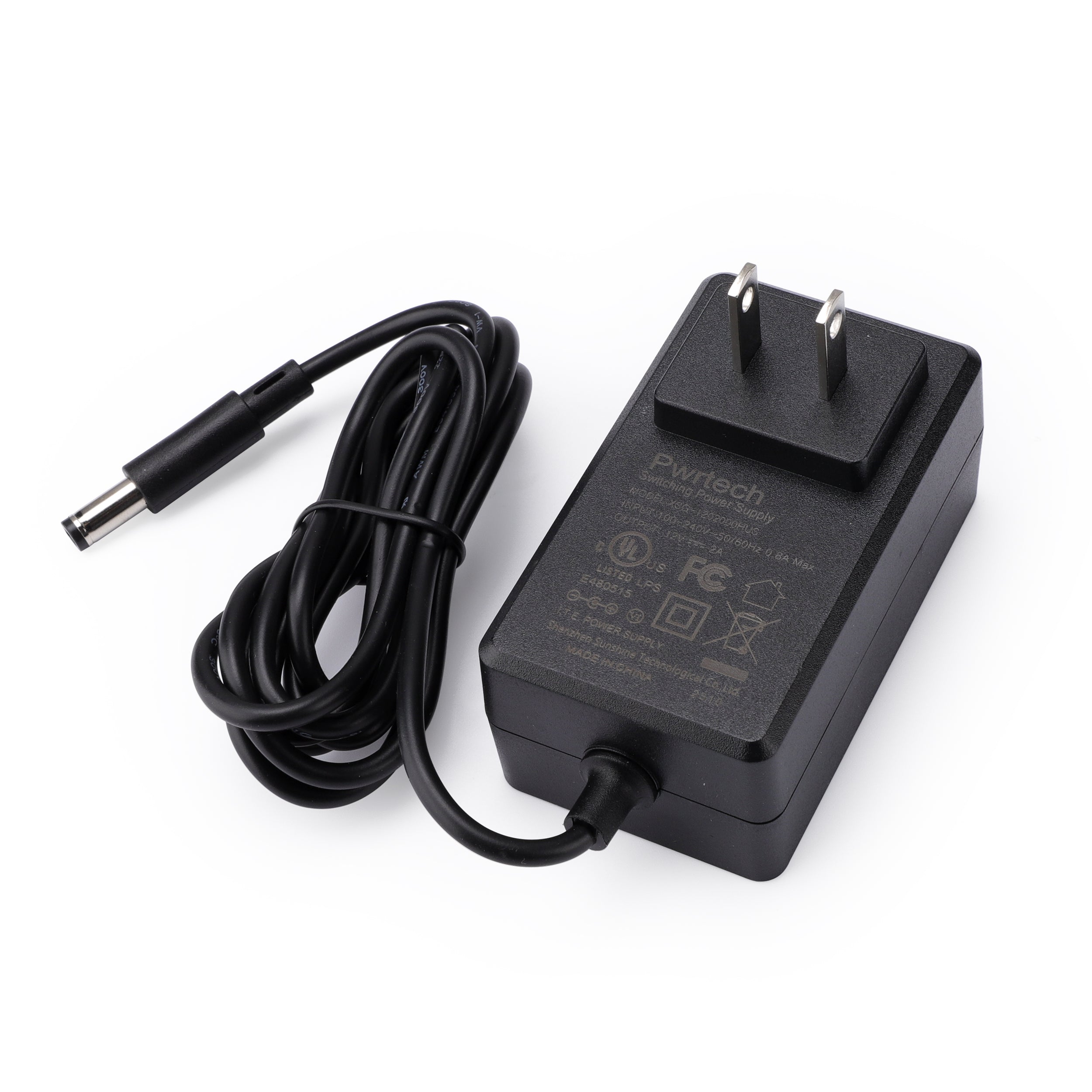 Pwrtech Brand New 12V 2A 5.5x2.5mm Center Positive AC-DC Adapter Charger Power Supply