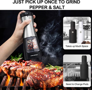 Rechargeable Spice Grinder Set 2 Piece Electric Salt and Pepper Grinder -  China Pepper Grinder and Pepper Electrical Grinder price