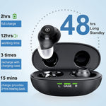 Hearing Aids, Digital Hearing Aids for Seniors, ABLEGRID Nano Hearing Amplifier Rechargeable with Noise Cancelling, OTC Hearing Aid for Adults, Auto On/Off, 48H Working, Touch Control, 4 Modes, 6 Volumes