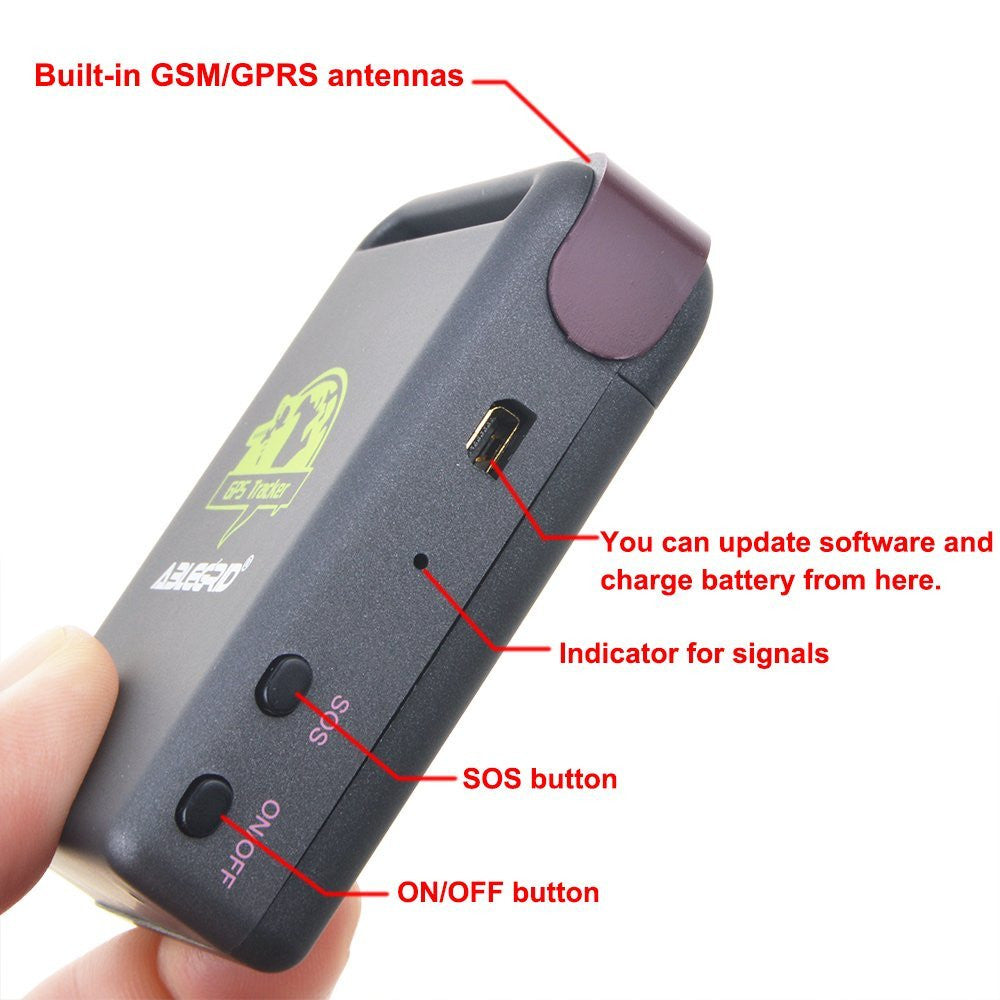 Ablegrid® TK Series RealTime GPS Tracker GSM GPRS System Vehicle Tracking Device TK102 Mini Spy