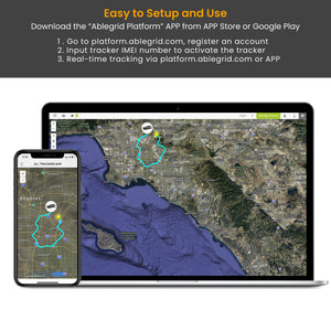 Ablegrid® 4G LTE GPS Tracker Real-Time GPS Tracking Device Magnetic GPS Locator