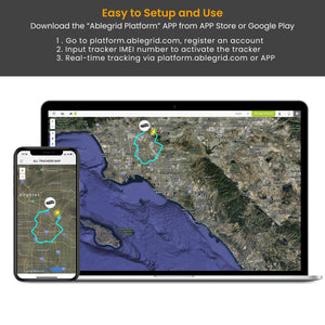 Rastreador GPS ABLEGRID GT-100V para vehículos, dispositivo de rastreo 4G en tiempo real con plan de datos de 1 mes [Versión de suscripción prepaga]