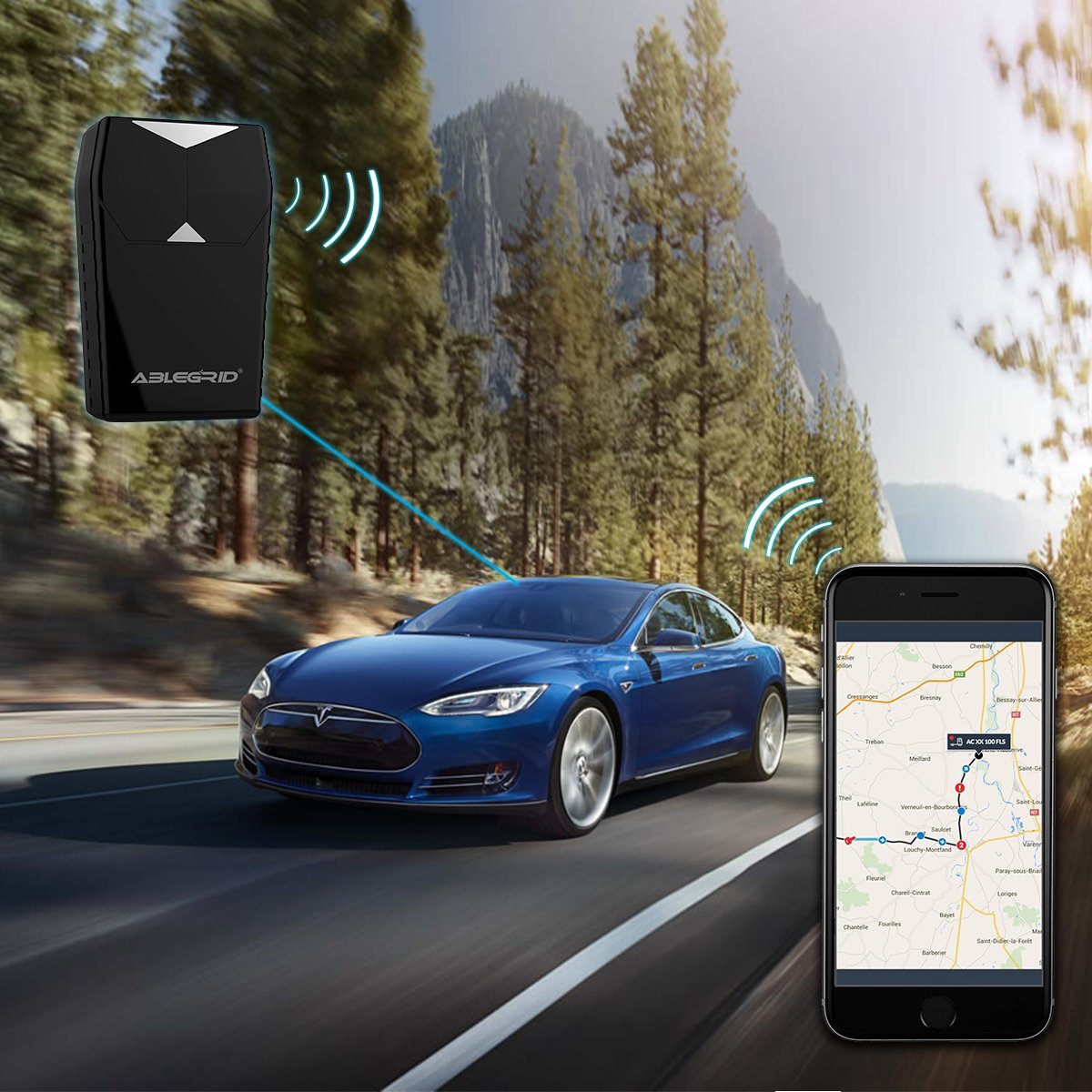 Ablegrid® GT Series GT-001 Rastreador espía GPS GSM GPRS 2G de banda cuádruple en tiempo real para vehículos, bicicletas, motocicletas, automóviles, niños, mascotas, ancianos, amigos, propiedades