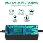 Adaptador de CA AbleGrid de 90 W compatible con Gateway zx4300 zx4800 zx6800 zx6900 Solo Pro 9300-E 9550 Gateway Ta4 Ta5 Ta6 Ta7 W322 W340 W340ua W340ui W3501 W350a W350i W466u W6501 Md7820u M500 M505