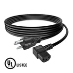 Cable de alimentación de CA AbleGrid de 1,8 m (6 pies) UL, compatible con Samsung HP-R5072C, HP-S4253, HP-S4273, HP-S4273C, HP-S5053
