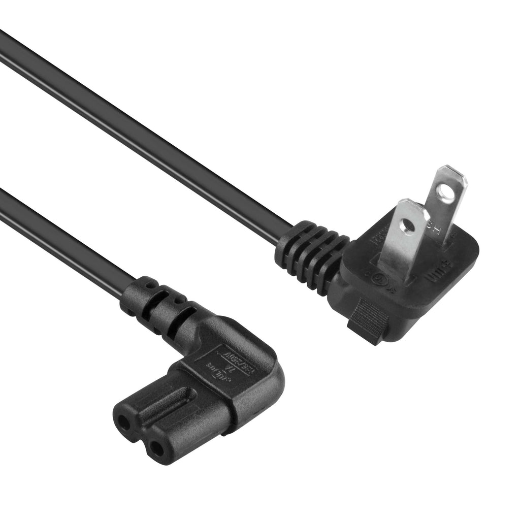 AbleGrid 6ft UL Right angled 2-Prong (Figure-8) AC Power Cord Cable Compatible with Samsung TV
