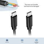 Cable adaptador USB-C macho a macho AbleGrid de 1,5 m, 100 W y 5 A, compatible con Lenovo Thinkpad T480, T480S, X270 y X280 (01FJ384)