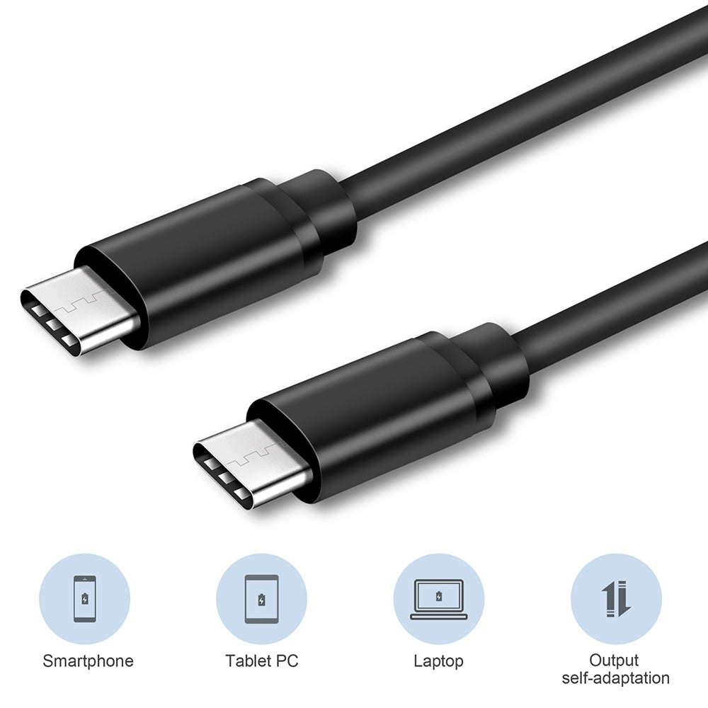 Cable adaptador USB-C macho a macho AbleGrid de 1,5 m, 100 W y 5 A, compatible con Lenovo Thinkpad T480, T480S, X270 y X280 (01FJ384)