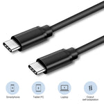 Cable adaptador USB-C macho a macho AbleGrid de 1,5 m, 100 W y 5 A, compatible con Lenovo Thinkpad T480, T480S, X270 y X280 (01FJ384)