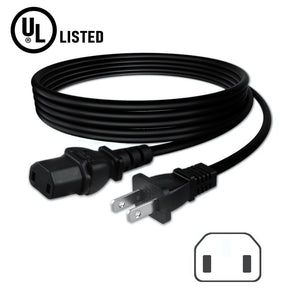 Cable de alimentación de CA de 2 clavijas AbleGrid compatible con los subwoofers Klipsch RW-8, RW-10D y RW-12D.
