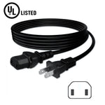 Cable de alimentación de CA de 2 clavijas AbleGrid compatible con receptor Sony multicanal AV/AM FM estéreo.