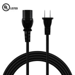 Cable de alimentación de CA de 2 clavijas AbleGrid compatible con los subwoofers Klipsch RW-8, RW-10D y RW-12D.