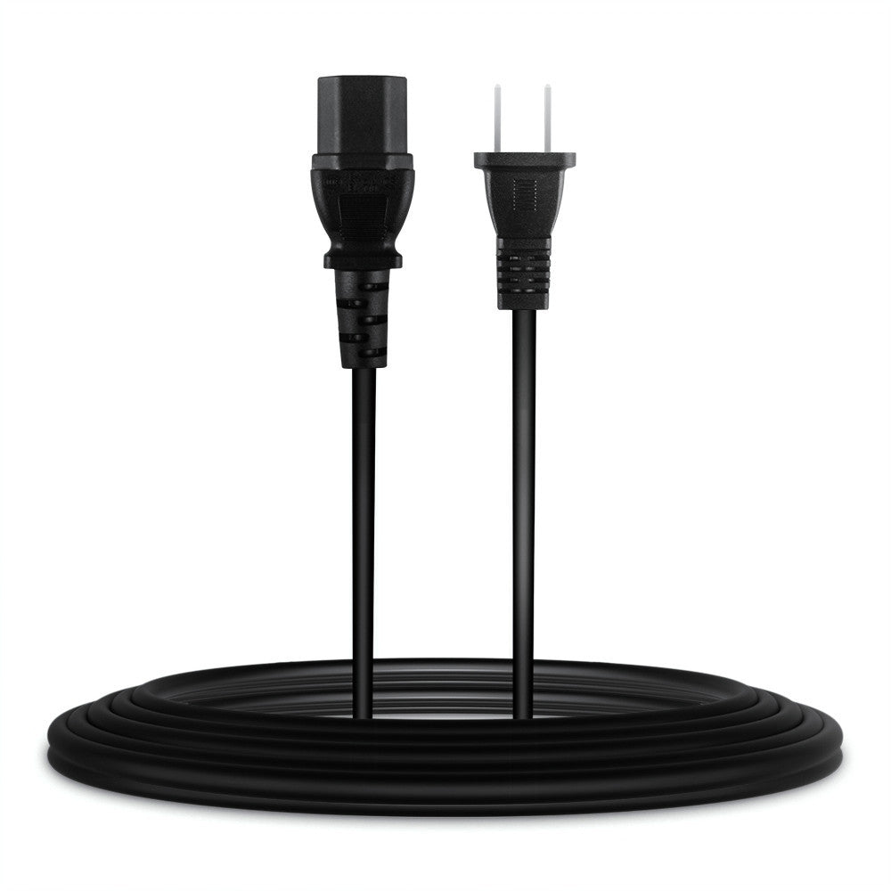 Cable de alimentación de CA de 2 clavijas AbleGrid compatible con los subwoofers Klipsch RW-8, RW-10D y RW-12D.