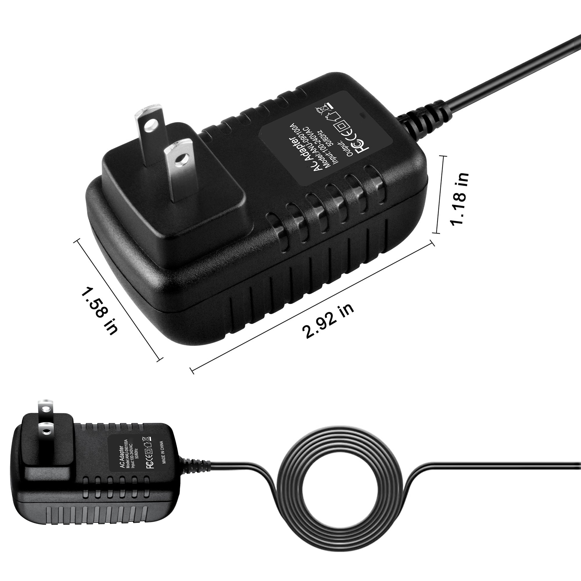 AbleGrid 2A AC/DC Wall Charger Adapter Compatible with ASUS Transformer Book T100 TA Tablet PC Mains