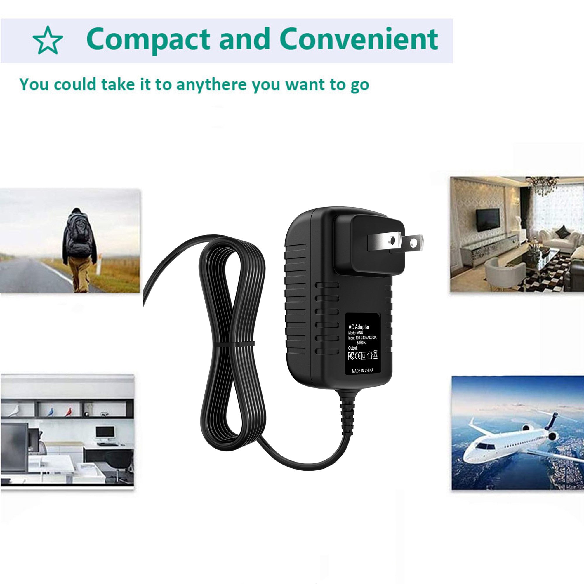AbleGrid 15W 5.25V 3A AC Adapter Charger Compatible with HP 792619-001 792584-001 Power Supply
