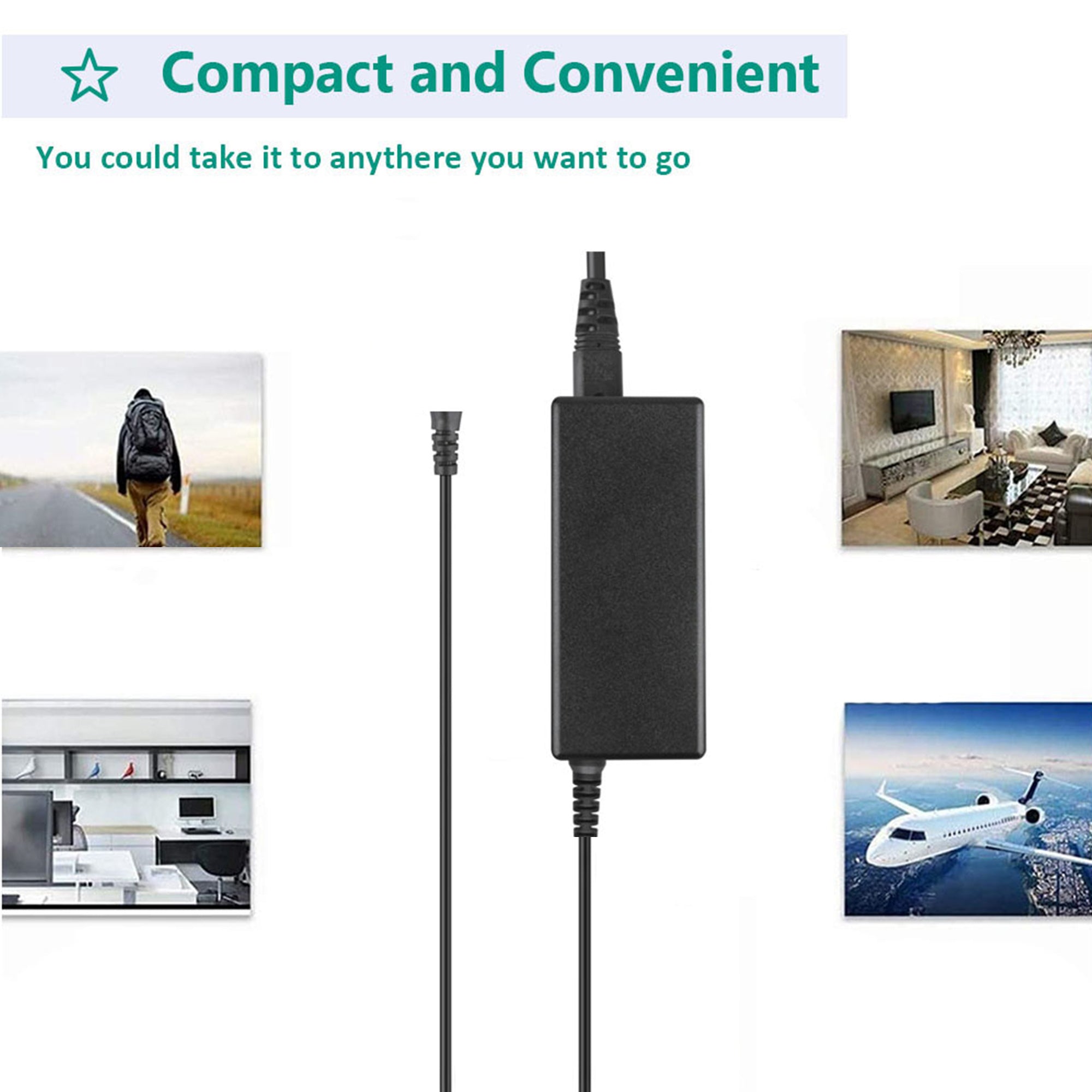 AbleGrid AC DC Adapter Compatible with Gateway M-1631u Power Charger Supply Cord 19V 3.42A 65W