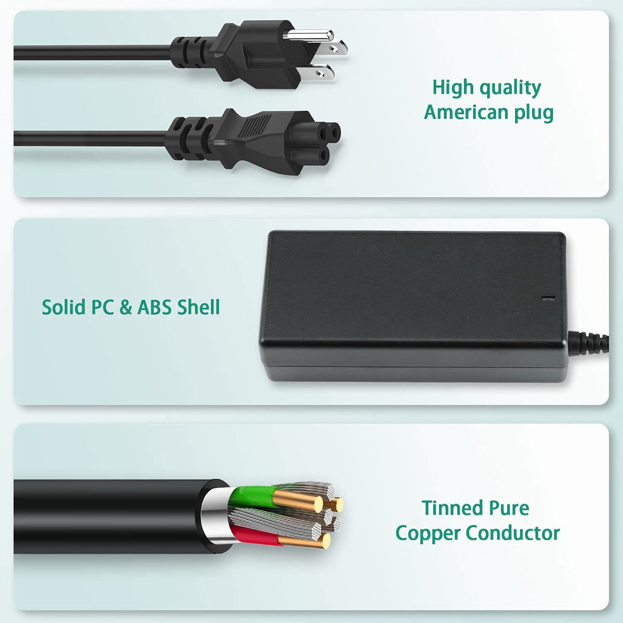 Cargador adaptador de CA AbleGrid compatible con Sony Vaio VGN-FW200 VGN-NS110E VGN-NW310F