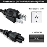 Cable de alimentación de CA AbleGrid de 6 pies UL 18AWG de 3 clavijas compatible con IEC320 60320 C5 a NEMA 5-15P de 3 clavijas