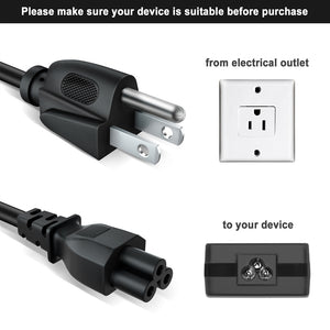 AbleGrid 6ft UL Power Cable Cord Compatible with LG TV 39LN5700 43LF5400 47LN5700 50LN5700 60LN5600