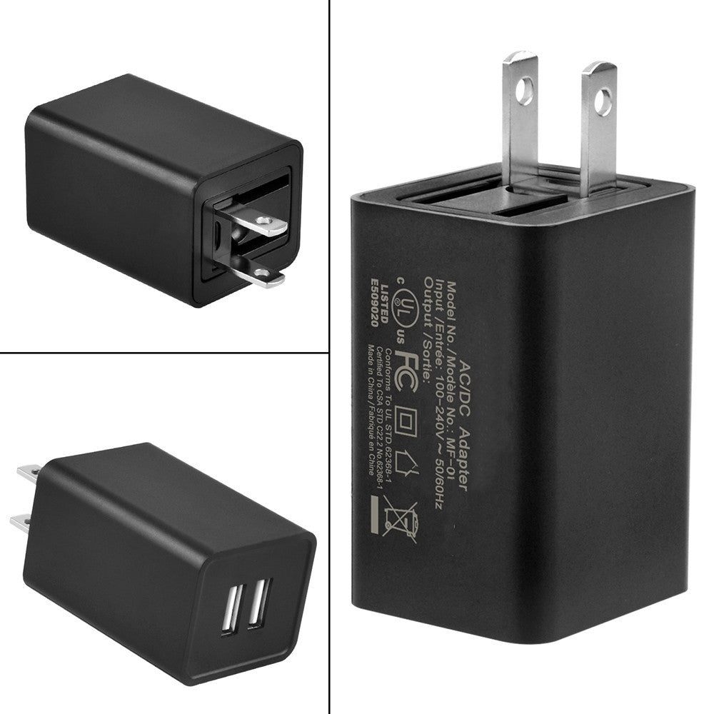 AbleGrid Dual 2 USB Port Wall AC Adapter Charger Compatible with Kindle Fire B0051VV05S B0085P40WM