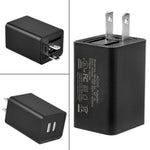 Adaptador de CA CC de 2 puertos USB AbleGrid compatible con tableta, PC, teléfono móvil, HTC, Samsung, cable de alimentación, batería, cargador de pared de viaje, fuente de alimentación de red (Nota: excluyendo el cable USB).