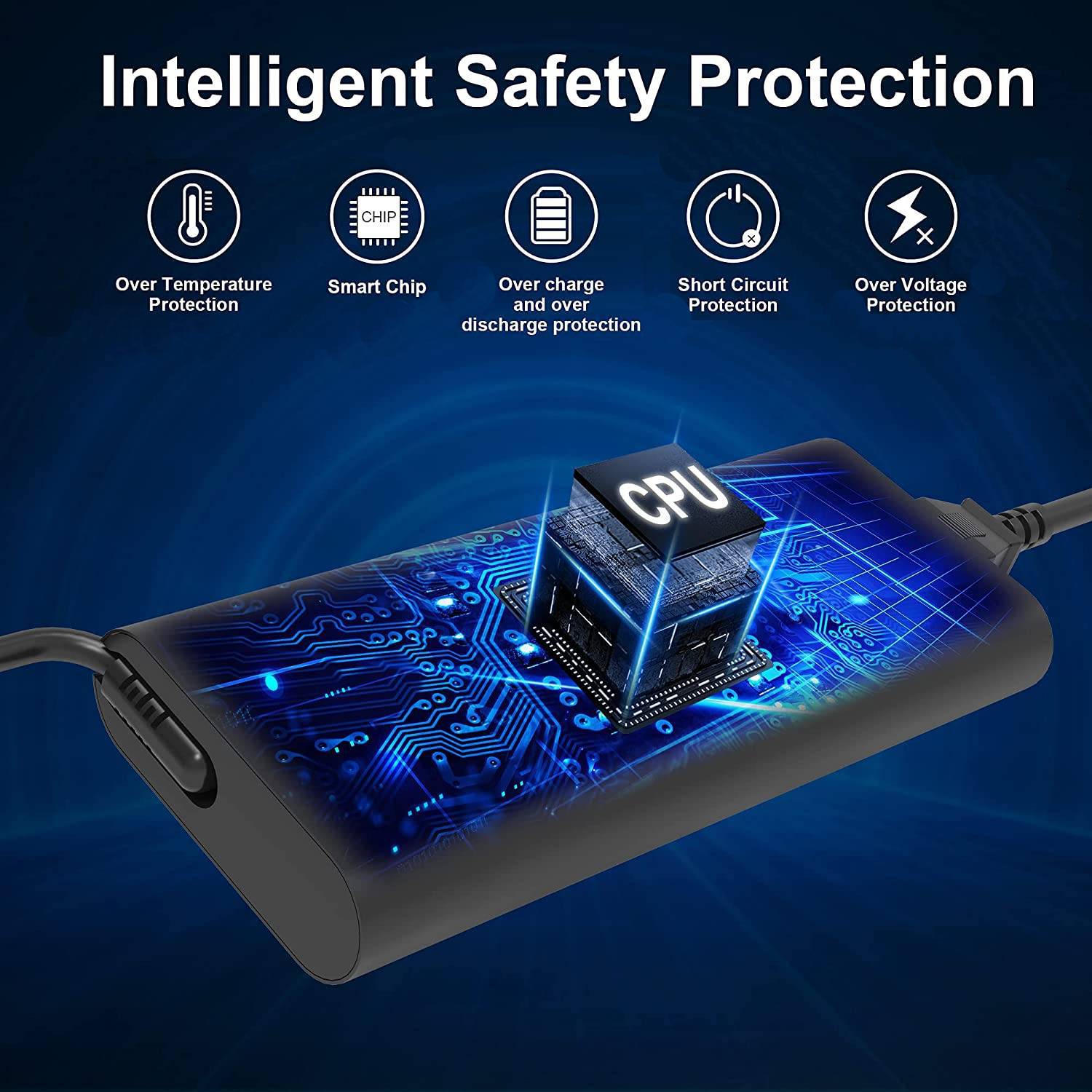 Cargador adaptador USB C AbleGrid de 130 W compatible con Dell Latitude 7410, 7310, 7210, 9410 y 9510.