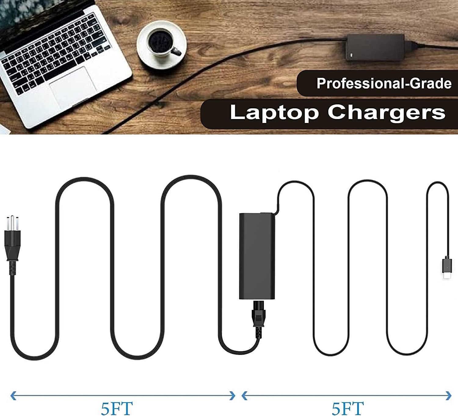 AbleGrid 130W USB C Adapter Charger Compatible with Dell Vostro 14 3458 3459 5459 15 3358 3558 3559