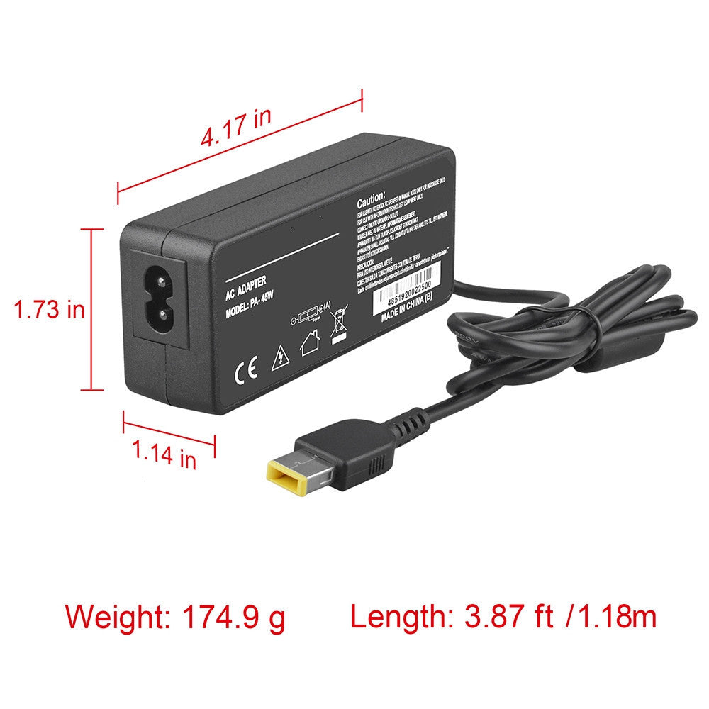 AbleGrid 45W AC Adapter Compatible with Lenovo ThinkPad T431S S5-S531 Charger Power Cord PSU